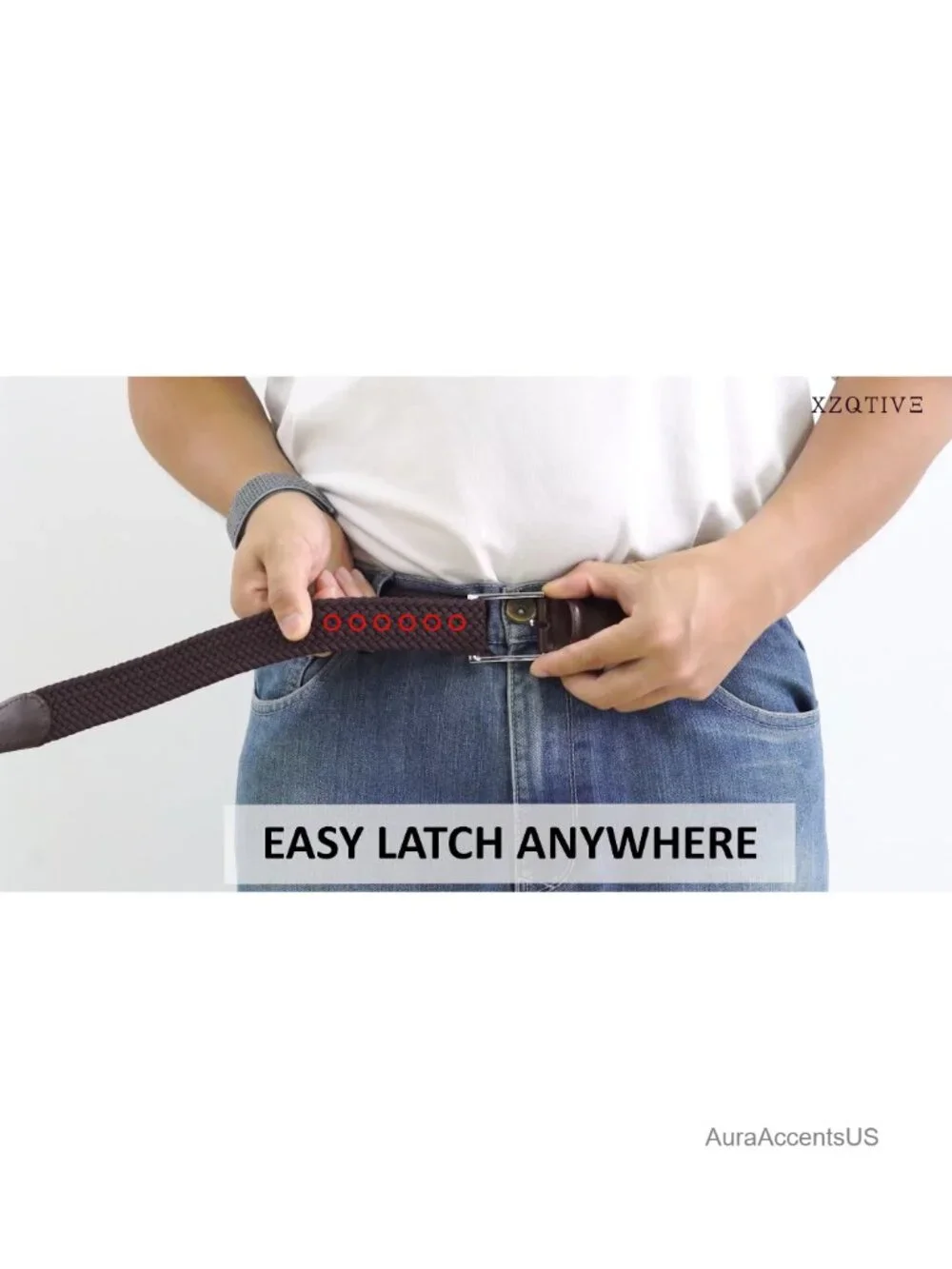 Braided Stretch Belt for Men Women Elastic Woven Belt Golf Casual Pants